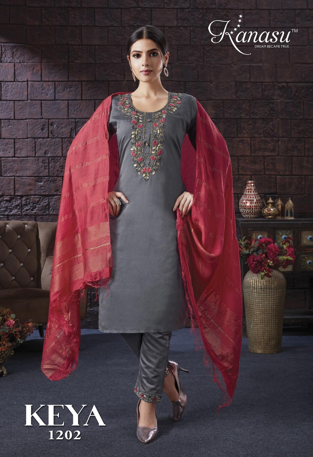 Kanasu Keya New Exclusive Wear Modal Silk  Designer Ready Made Collection